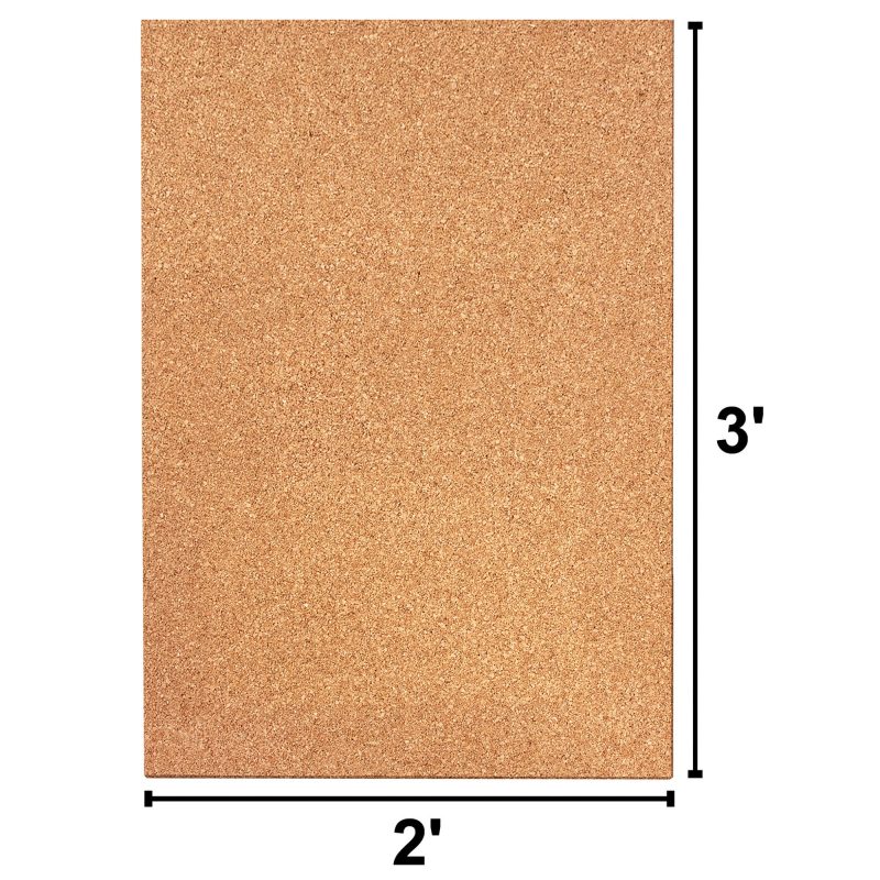 Laminas de corcho premium para capa base - 6 mm - 150 sq. ft. (13.94 m²) (2' x 3' [60.96 cm x 91.44 cm]) - 5