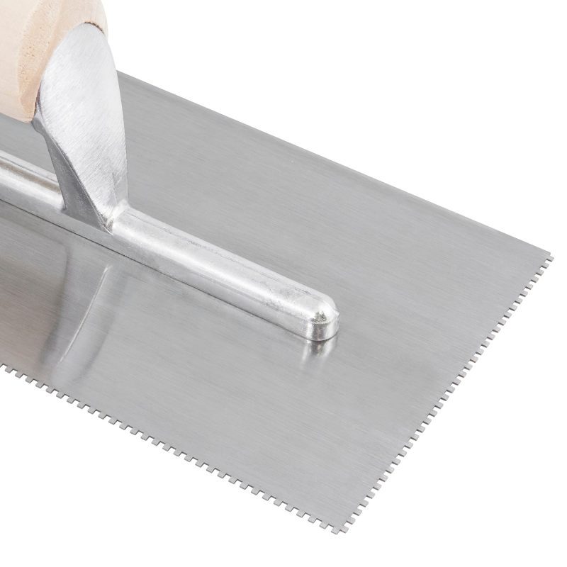 1/16" x 1/16" x 1/16" Square Notch Pro Flooring Adhesive Trowel - 4