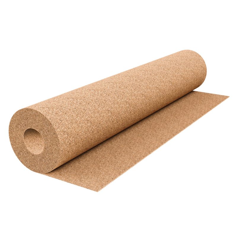 Rollo de corcho natural premium para usar como contrapiso - 6 mm - 100 ft2 (9.29 m2) (4' x 25') (1.21 m × 7.62 m)